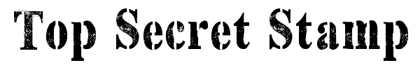 Top Secret Stamp font preview